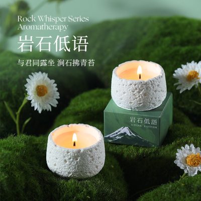 Valentine's Day Handmade Plaster Scented Candle Gift Box, High-End Creative Soy Wax Gift, Birthday Souvenir Ornament