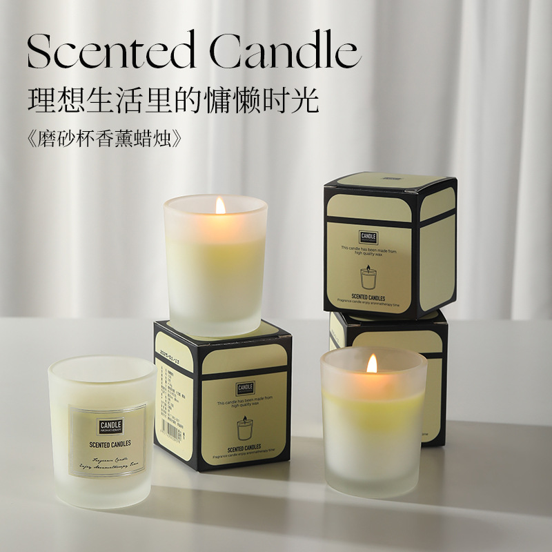 Slightly Yellow Scented Candle, Soy Wax, High-End, Long-Lasting, Suitable for Bedroom, Birthday, Wedding, Gift, Fragrance Gift Wholesale