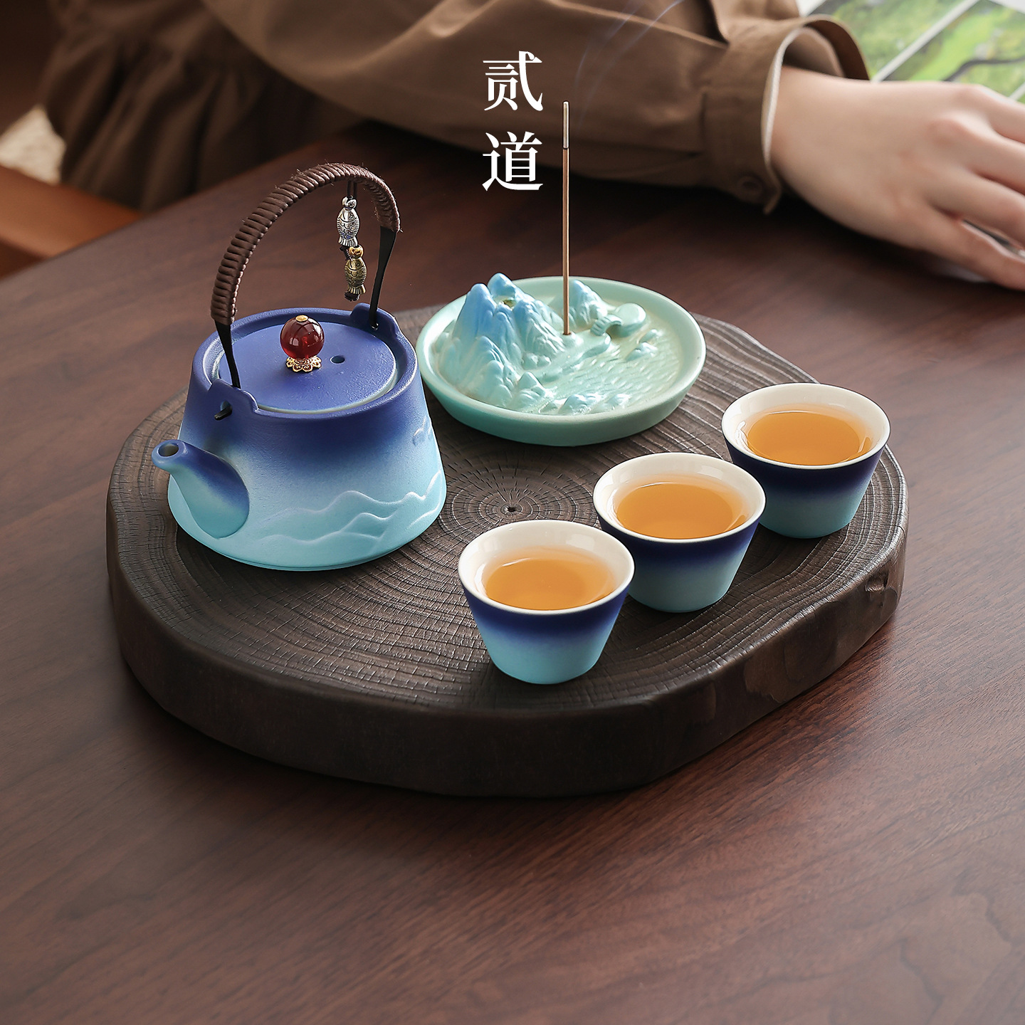 Guochao Forbidden City Cultural and Creative Tea Set Gift Set, Practical Corporate Business Gift for Clients, Can Be Printed with Logo - Image 4
