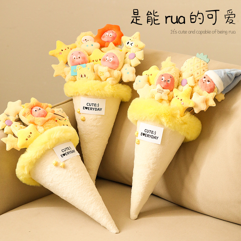 Birthday Gift for Female Friends: High-End Star-Shaped Doll Bouquet, Creative and Practical Children's Souvenir - Image 4