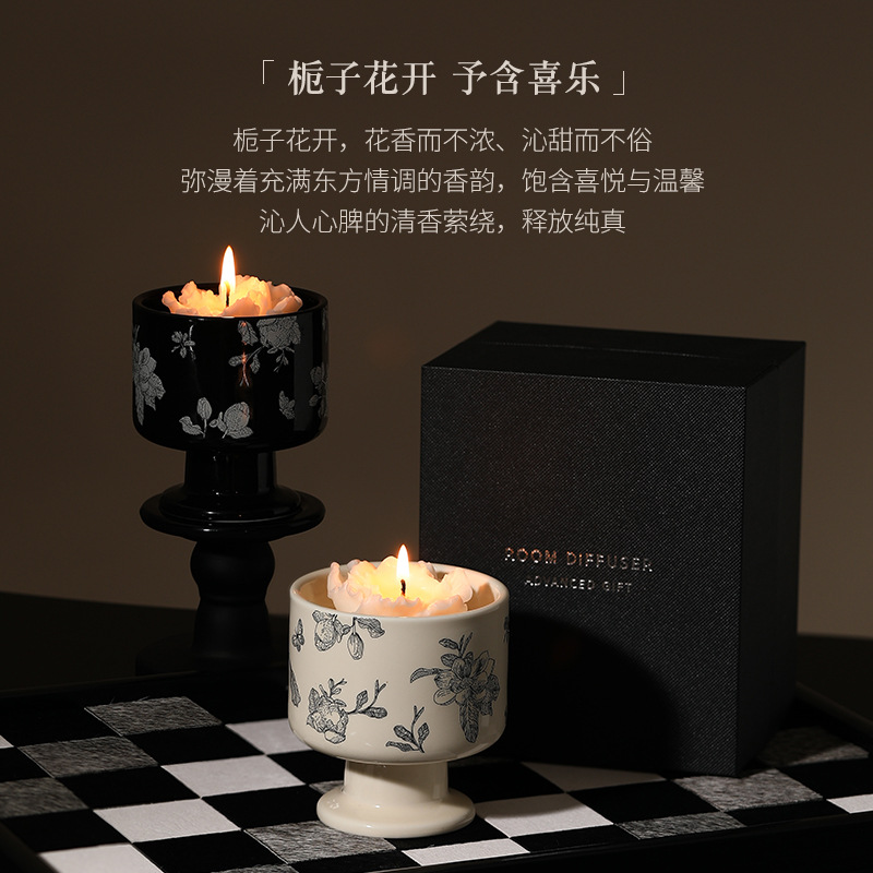 Aromatherapy Candle Gift Box Creative French Ceramic Cup Advanced Sense Gift Birthday Accompanying Gift Decoration Gift Ornaments - Image 2