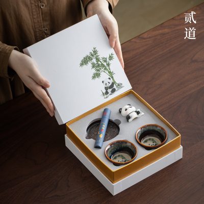 Panda Cultural and Creative Souvenirs from Chengdu, Sichuan, Gifts for Foreign Clients, Tea Set Gift Boxes