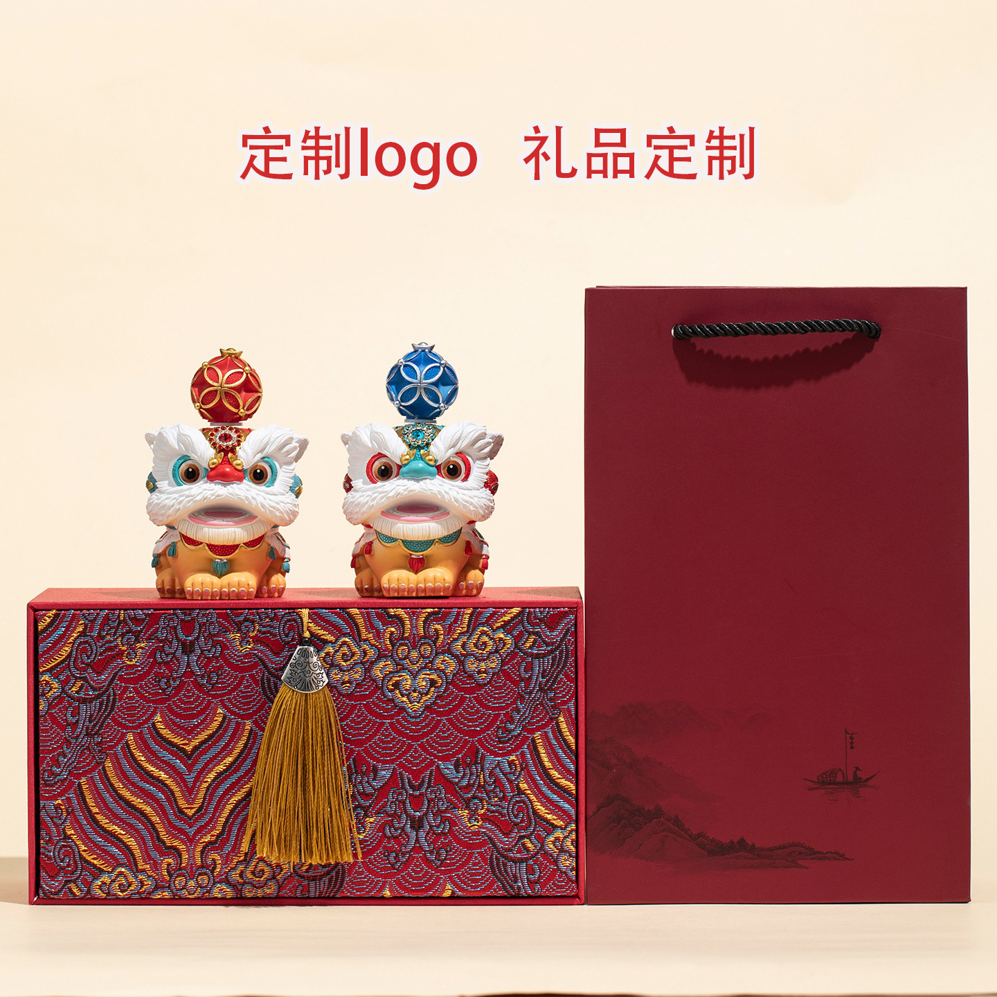 Creative Foshan Lion Dance Cultural and Creative Gift Set for Business Events, Annual Meetings, Customer Gifts, Birthday Gifts