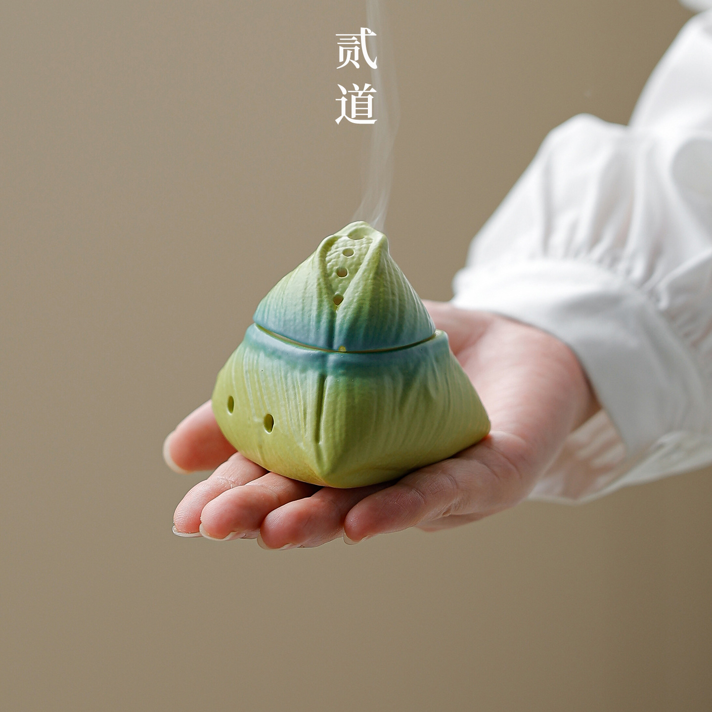 Dragon Boat Festival Zongzi Ceramic Incense Burner Souvenir for Home Tea Room Incense Burner Indoor Incense Burner Sandalwood Ornament Gift - Image 3