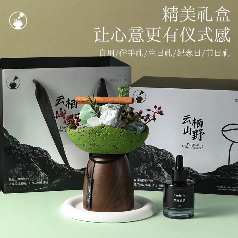 Flameless Aroma Diffuser for Bedroom, Hotel, and Home Use, High-End Aroma Stone Gift Box, Fragrance Diffuser, Souvenir Decoration Wholesale - Image 2