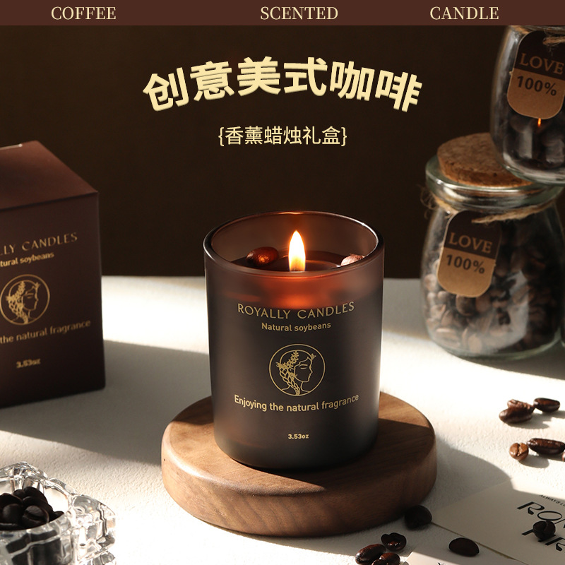 Coffee Scented Candle Gift Box, Long-Lasting High-End Fragrance for Bedroom, Wedding and Birthday Souvenirs, Wholesale and Custom-Made - Image 2