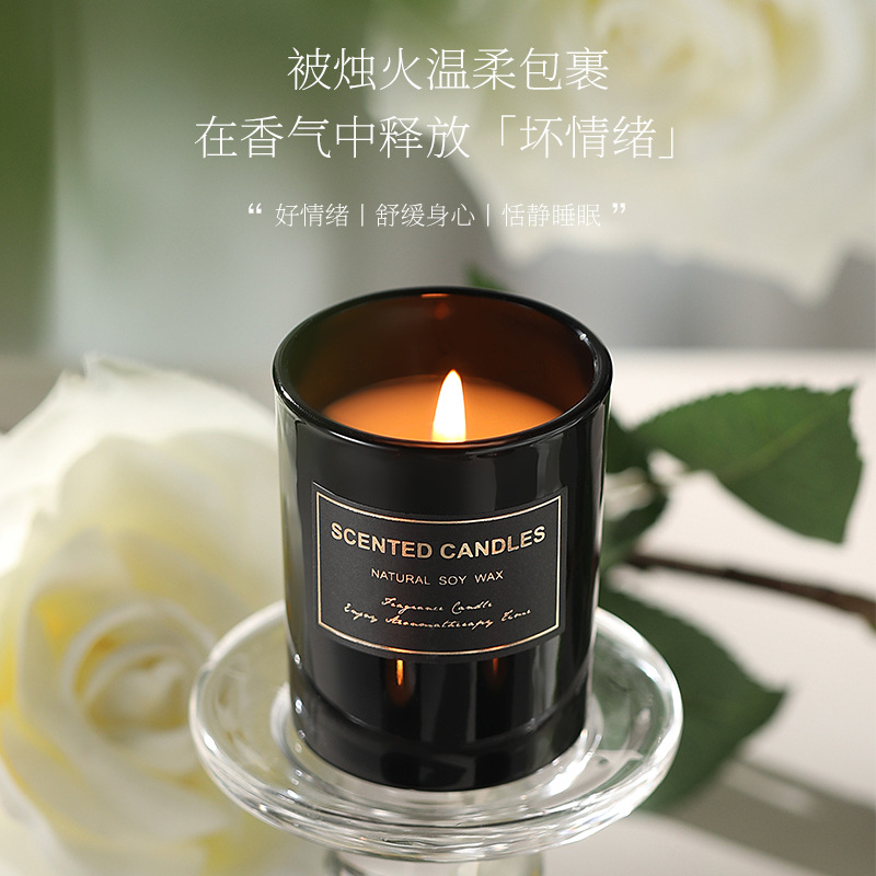 Aromatherapy Candles, Three-Pack Gift Box, High-End Soy Wax, Long-Lasting Indoor Fragrance, Wedding and Birthday Souvenir Ornaments - Image 4