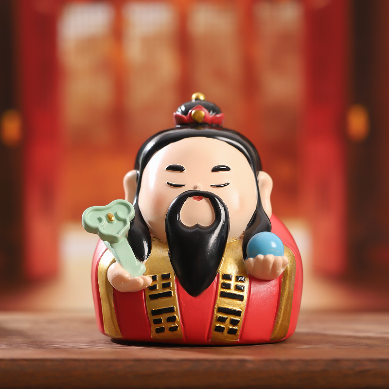 Chinese-Style Three-Clear Gods Resin Ornaments Creative Office Desk Decoration Small Ornaments Travel Cultural and Creative Souvenirs Gifts - Image 3