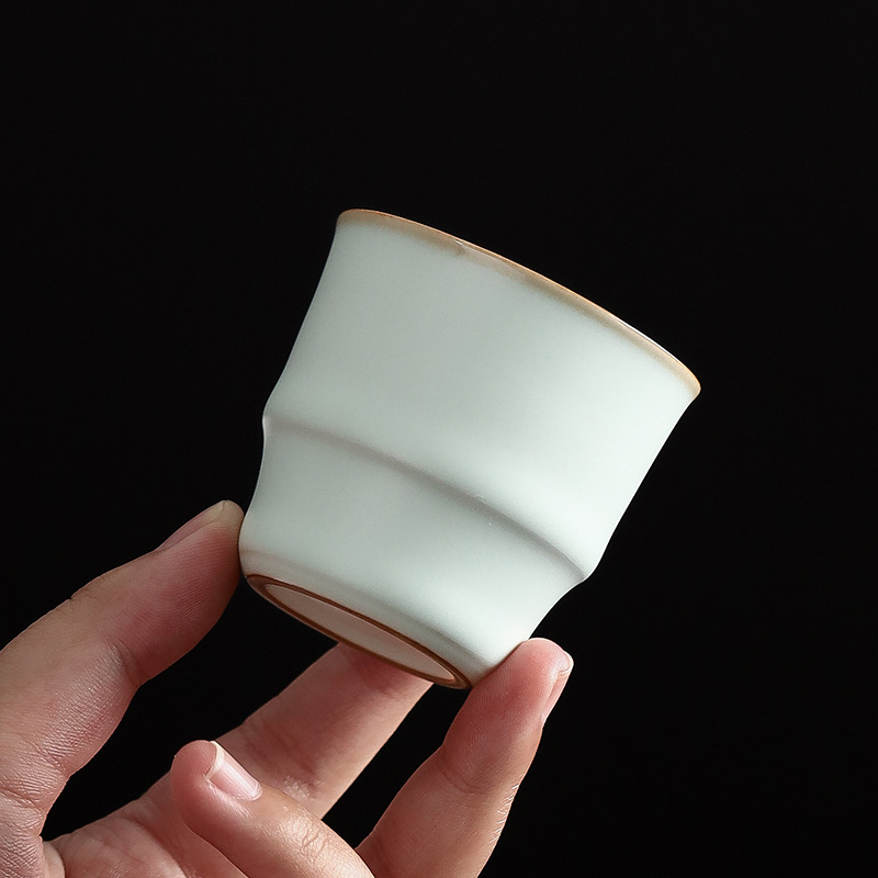 Chinese Trendy Cultural and Creative Tianqing Ru Kiln Kung Fu Tea Set Ceramic Master Cup High-End Tea Cup Tea Bowl Souvenir - Image 3