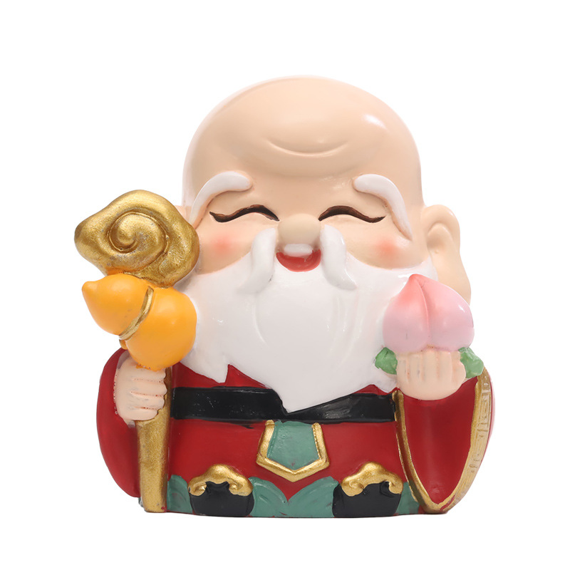 Q Version of the Elderly Couple, Little Fairy Resin Ornaments, Home Decoration Small Ornaments, National Trend, Beautiful Blessing Gifts - Image 5