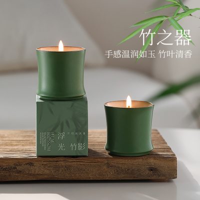Yafeng Jiejiegao Aromatherapy Candle Gift Box Bamboo Ceramic Gift Birthday Souvenir Decorative Gift Ornament Wholesale