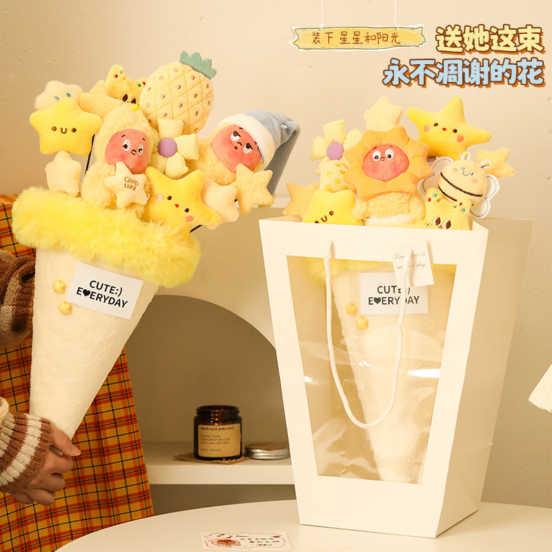 Birthday Gift for Female Friends: High-End Star-Shaped Doll Bouquet, Creative and Practical Children's Souvenir - Image 2