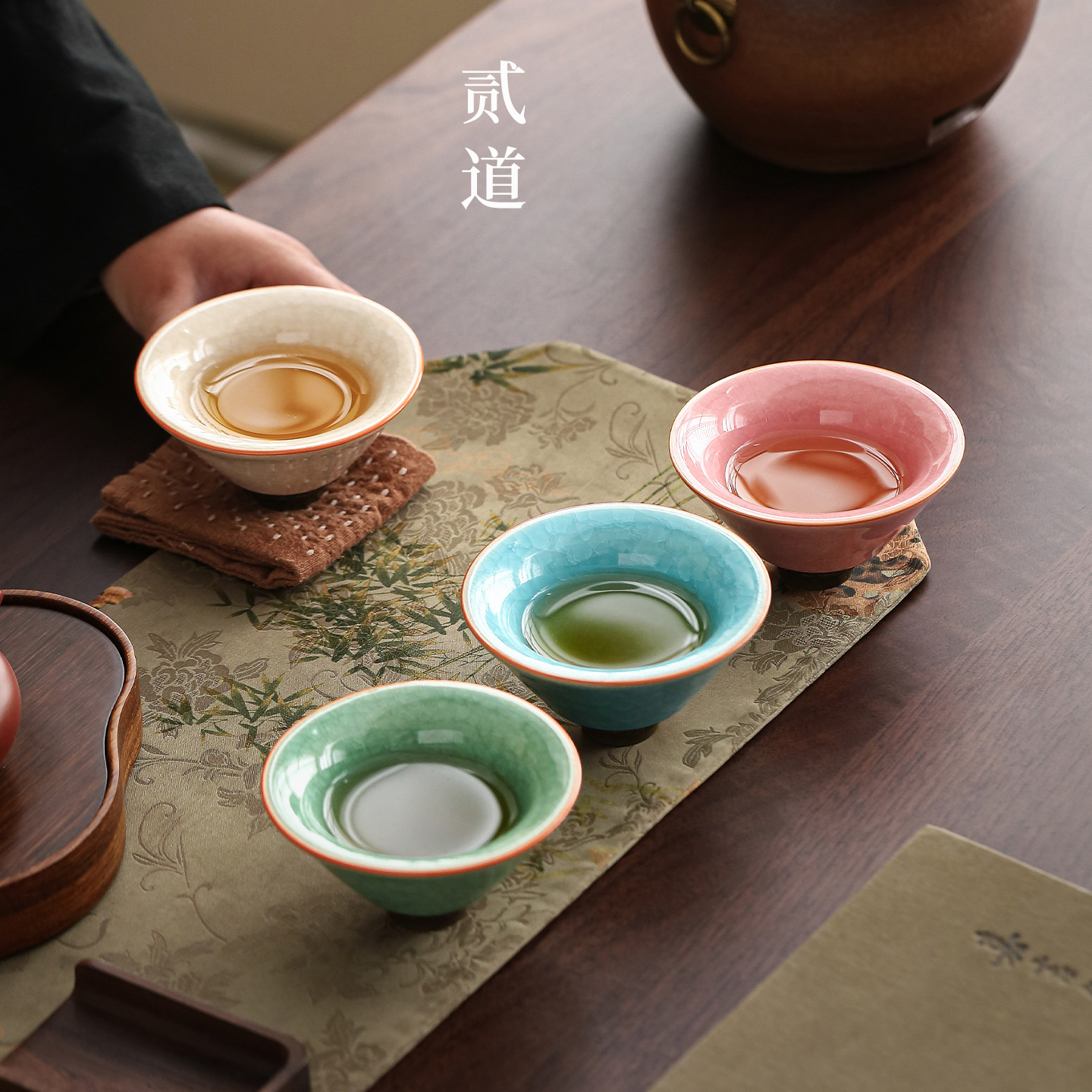 Ru Kiln Ice Flower Master Cup Single Cup Ceramic Tea Cup Kung Fu Household Tea Cup Birthday Banquet Souvenir for Elders and Leaders - Image 2