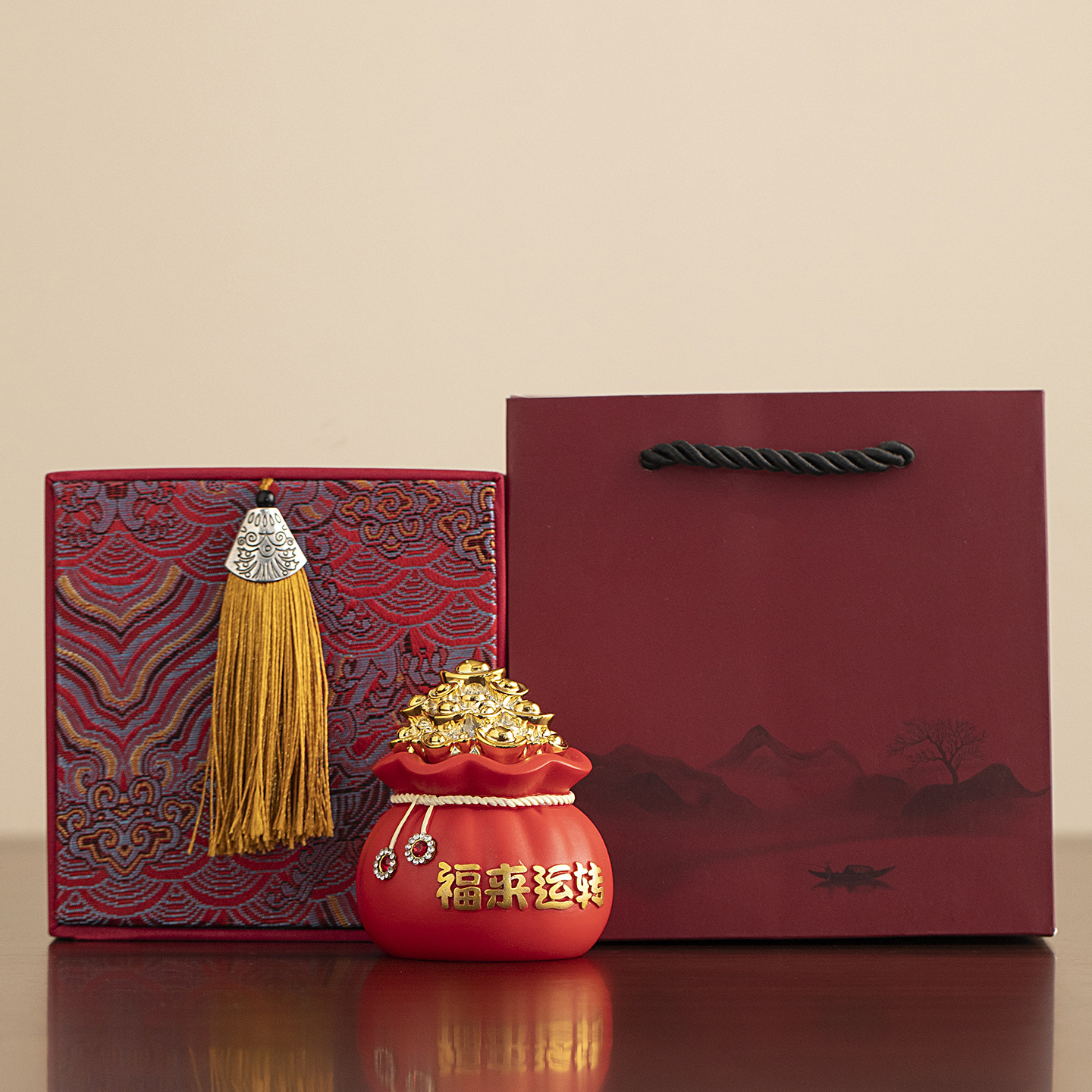Fortune-Attracting Lucky Bags, Treasure Bowls, and Good Luck Symbols Are Ideal for Housewarming Gifts, New Home Presents, Store Openings, New Year, and Birthday Gifts - Image 3
