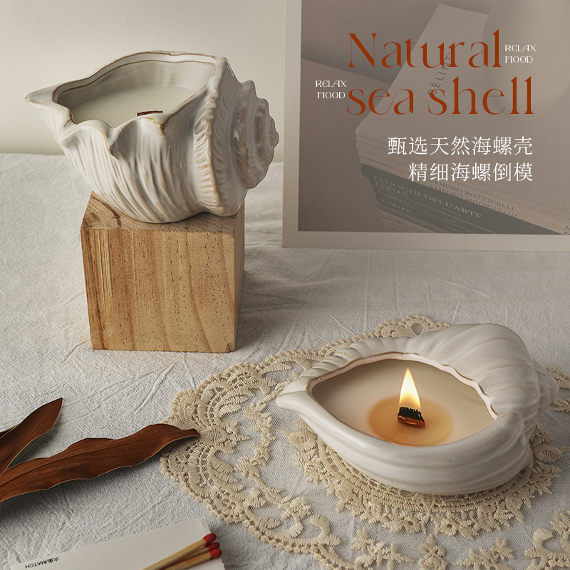 Conch-Shaped Scented Candles with Long-Lasting Ambiance, High Aesthetic Value, Soy Wax Fragrance, Birthday Gift Decorations, Wholesale Customization - Image 4