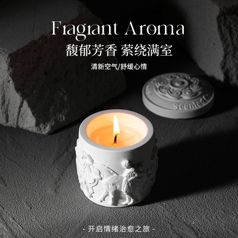 Aromatherapy Candle Gift Box Creative Relief Temple Shape Advanced Sense Gift Birthday Accompanying Gift Decoration Gift Ornaments - Image 3