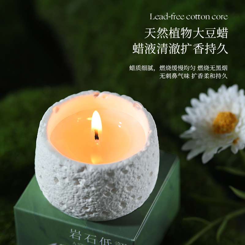 Valentine's Day Handmade Plaster Scented Candle Gift Box, High-End Creative Soy Wax Gift, Birthday Souvenir Ornament - Image 3
