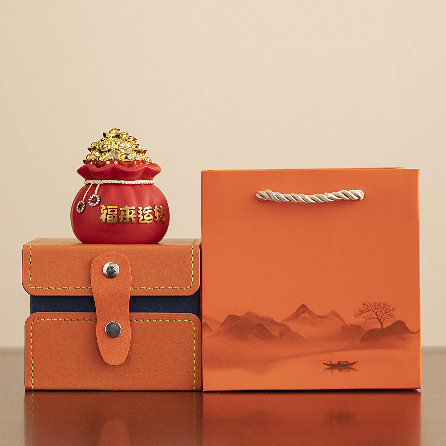 Fortune-Attracting Lucky Bags, Treasure Bowls, and Good Luck Symbols Are Ideal for Housewarming Gifts, New Home Presents, Store Openings, New Year, and Birthday Gifts - Image 2