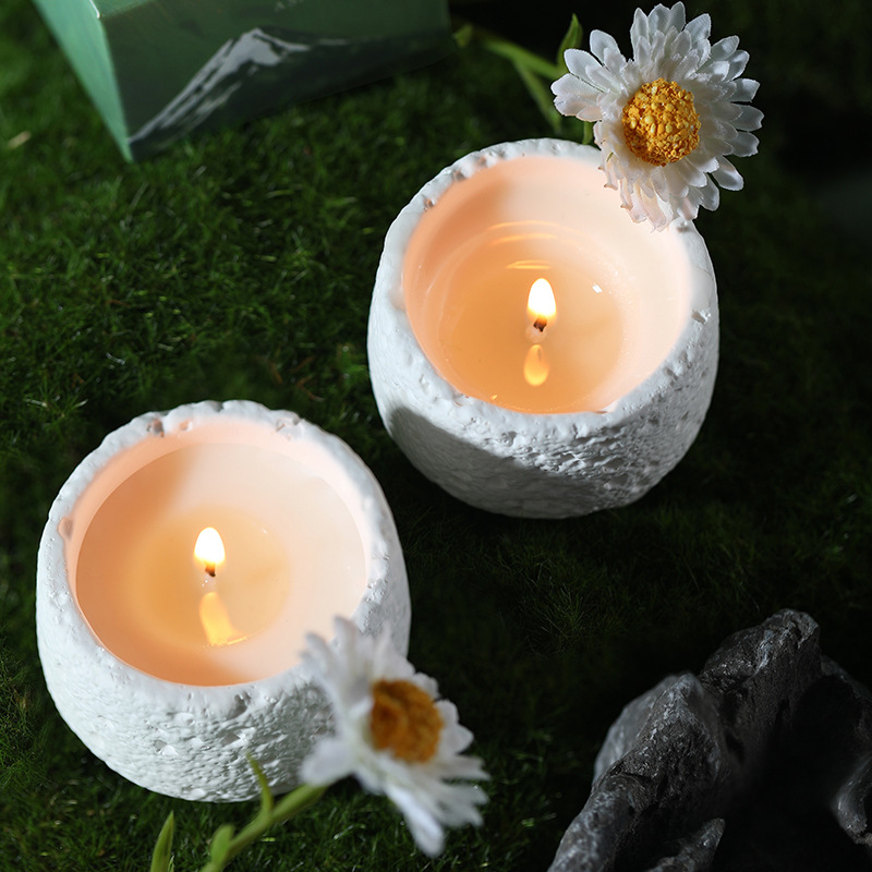 Valentine's Day Handmade Plaster Scented Candle Gift Box, High-End Creative Soy Wax Gift, Birthday Souvenir Ornament - Image 4