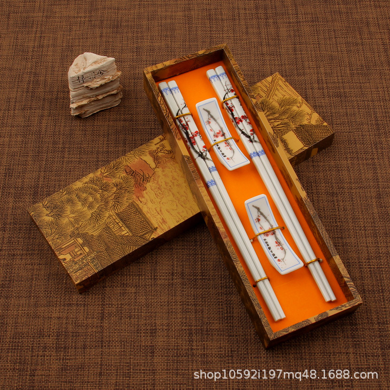 Ceramic Chopsticks Gift Box Chinese Style Gift Travel Commemorative Set Attraction Panda Cultural Creative National Trend Chinese Retro - Image 4