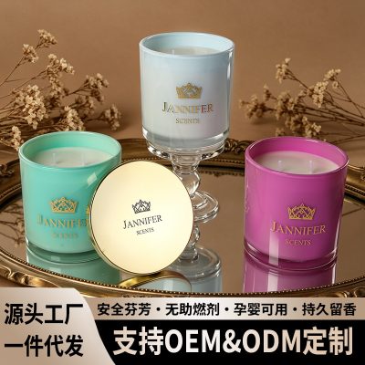 Soybean Scented Candles for Indoor Use, Long-Lasting Double-Wick Large Candles, Gift Souvenirs, Fragrance Cross-Border Wholesale Customization