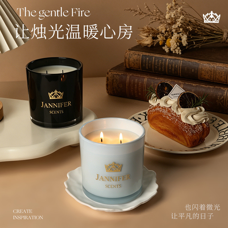 Soybean Scented Candles for Indoor Use, Long-Lasting Double-Wick Large Candles, Gift Souvenirs, Fragrance Cross-Border Wholesale Customization - Image 2