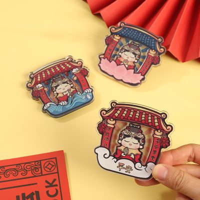 Chinese Immortal Mazu Acrylic Refrigerator Stickers Home Decoration Refrigerator Magnetic Stickers Quanzhou Tourism Cultural and Creative Souvenirs