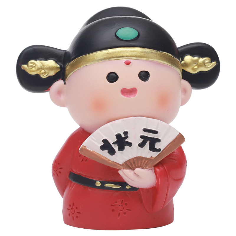 Ancient Style Little Champion Resin Ornament Student Desktop Decoration Exam Inspirational Small Ornament High School Entrance Exam Gift - Image 5