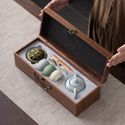 Guochao Forbidden City Cultural and Creative Tea Set Gift Set for Customers Souvenirs Business Enterprise Practical Gifts Printed Logo