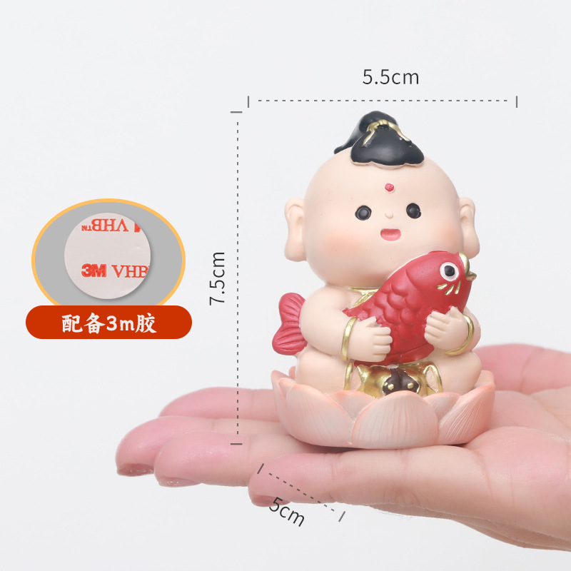 Cute sweet boy resin small decoration home office desktop decoration car national fashion doll decoration - Image 4