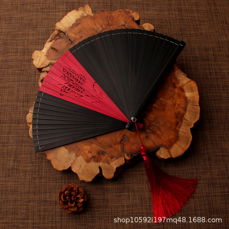 All-Bamboo Ancient Style Folding Fan Chinese Style Han Dynasty Photo Taking Summer Daily Use Cooling Dance Dragonfly Mini Folding Wholesale - Image 4