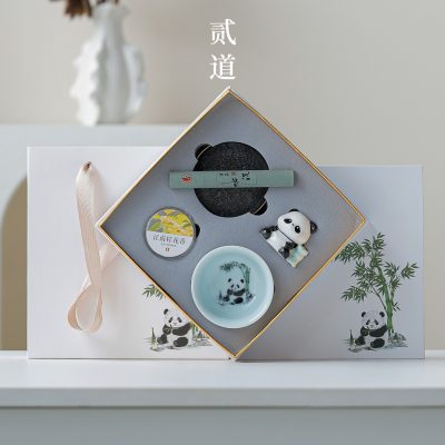 Panda Cultural and Creative Souvenirs, Chengdu Area Memorabilia, Gifts for Foreign Clients, Tea Sets, Printed Gift Boxes