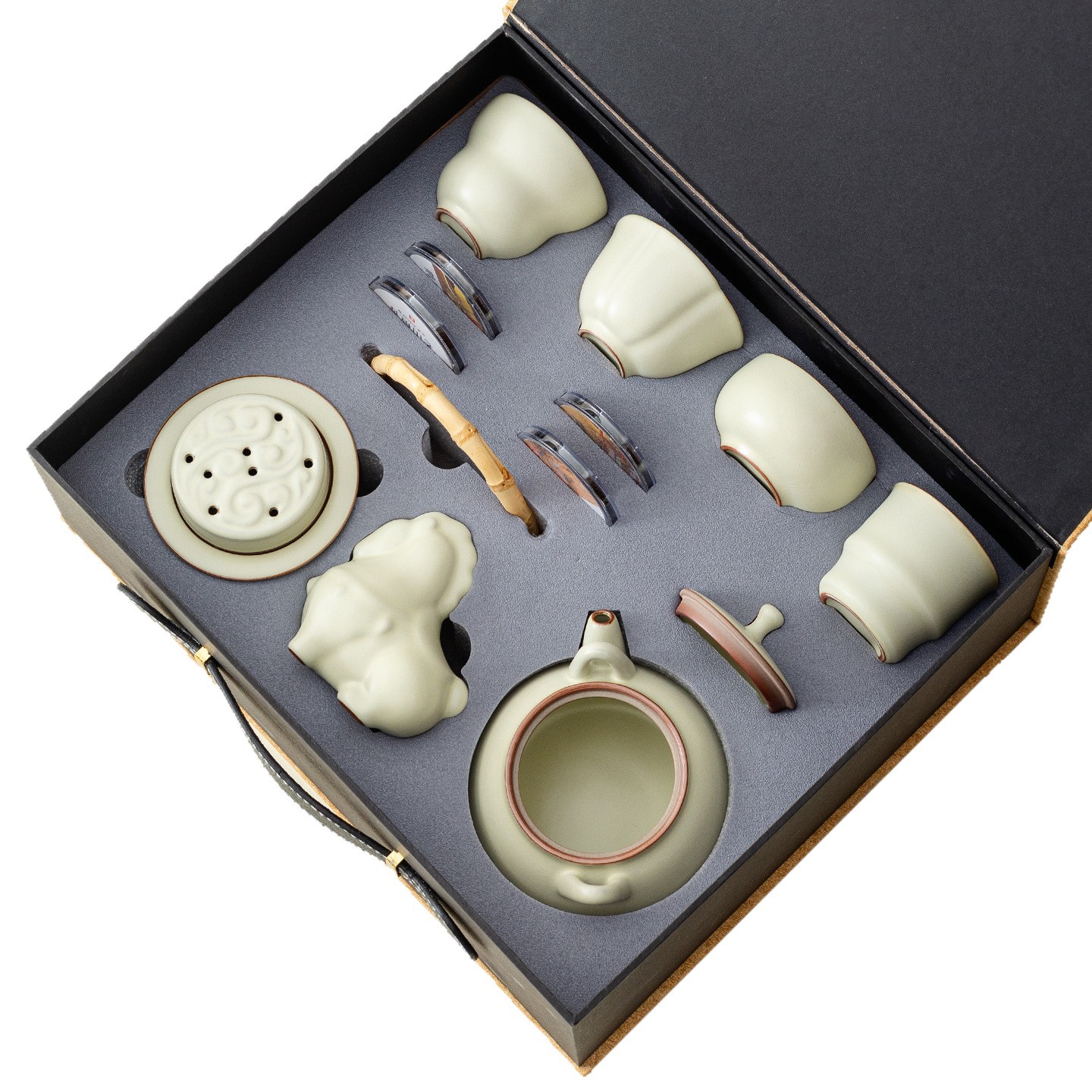 Forbidden City Cultural and Creative Products National Trend Ru Porcelain Tea Set Corporate Company Annual Meeting Business Souvenir Gift for Leaders and Employees - Image 5