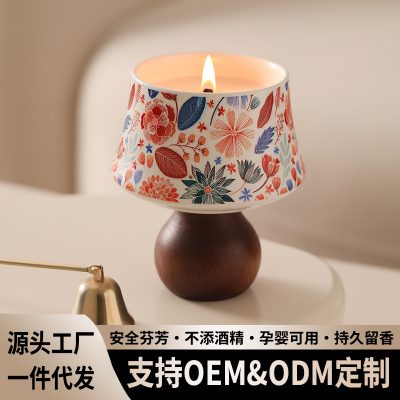 Aromatherapy Candle Ceramic Cup with a High-End Feel, Long-Lasting Soy Wax for Indoor Use, Wedding and Birthday Souvenirs, Wholesale and Custom-Made