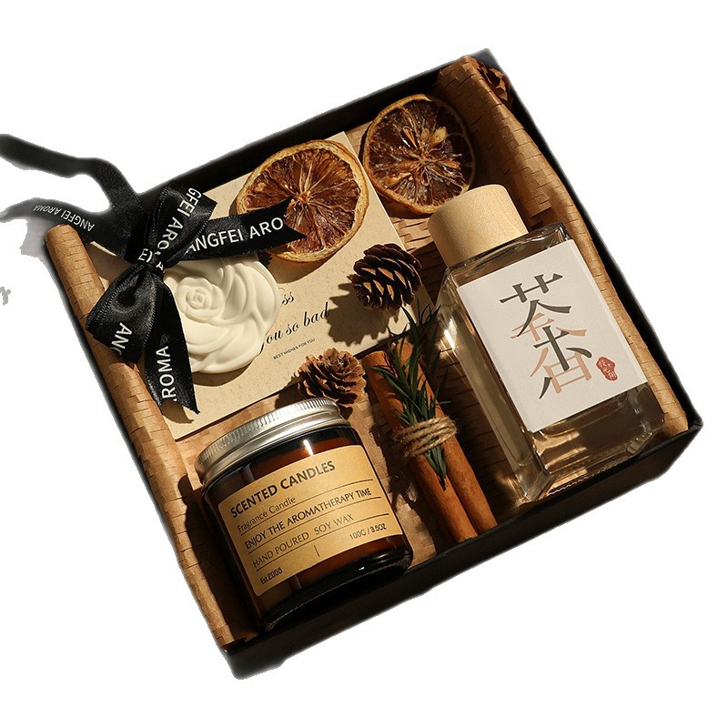 Aromatherapy Essential Oil Gift Box, Bedroom High-End Scented Candle Set, Long-Lasting Gypsum Hanging Diffuser Stone Ornament Wholesale - Image 5