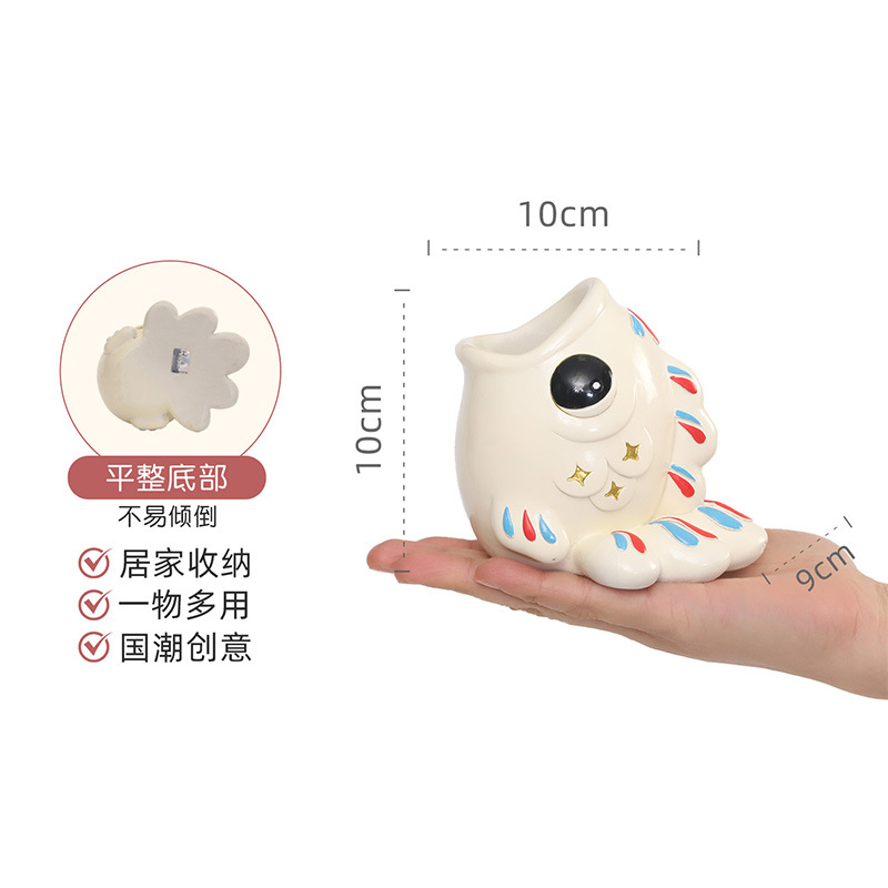 Minnan Cultural and Creative Water-Dropping Beast Resin Pen Holder Ornament Desktop Decoration Qanzhou Tourist Attraction Souvenir Gift - Image 4