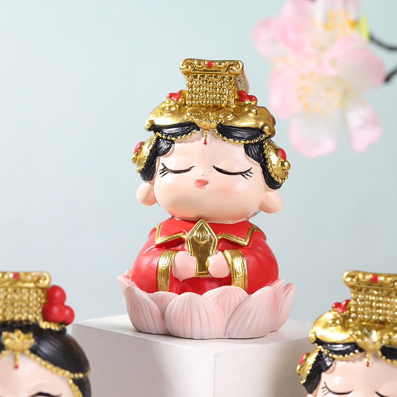 Authentic Mazu Goddess Resin Figurine Small Ornament Cultural and Creative Crafts Decorative Piece Souvenir Gift - Image 3