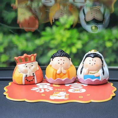 Blessings Journey to the West Goku Small Ornaments Home Office Car Desktop Decoration Ornaments Decompression Resin Crafts Gifts