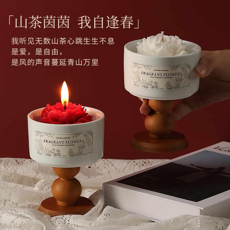 Aromatherapy Candles, High-End Ceramic Cups, Long-Lasting Indoor Fragrance, Valentine's Day Gifts, Wedding and Birthday Souvenirs, Wholesale - Image 3