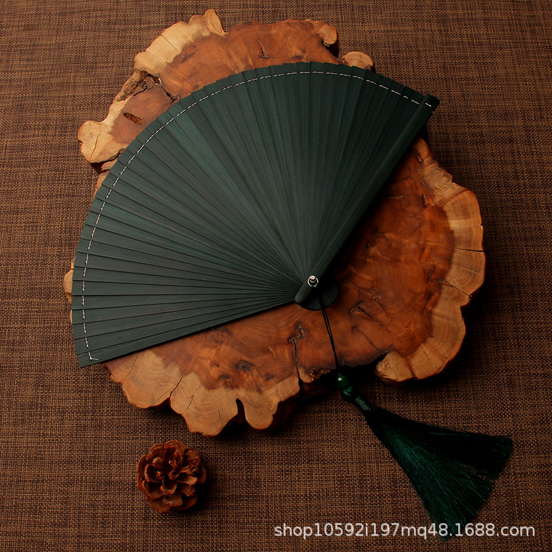 All-Bamboo Folding Fan Chinese Style Retro Classical Summer Compact Portable Ancient Style Hanfu Cheongsam Special Dance Fan - Image 2