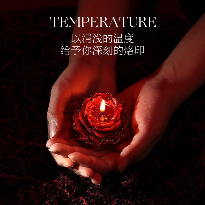 Hot Selling Low Temperature Candle Gold-plated Rose Peony Candle Drop Wax Aromatherapy Aromatherapy Candle Handmade Emotional Aromatherapy Candle - Image 4