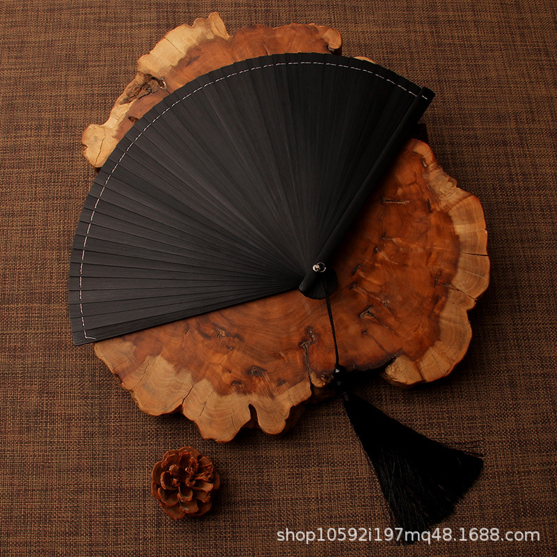 All-Bamboo Folding Fan Chinese Style Retro Classical Summer Compact Portable Ancient Style Hanfu Cheongsam Special Dance Fan - Image 4