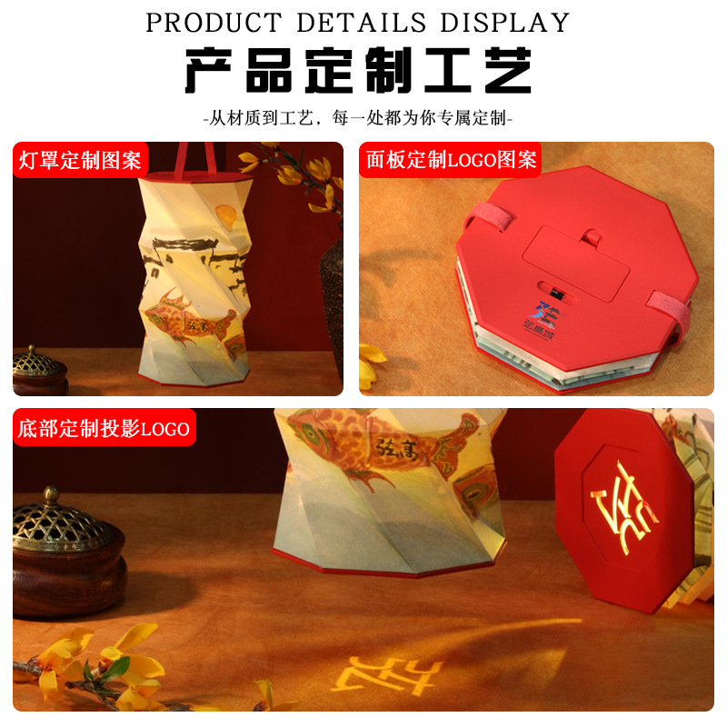 Year of the Horse Cultural and Creative Gifts, Foldable Projection Lamp, Anniversary Souvenirs, Corporate Employee New Year Gifts, Custom-Made Memorabilia - Image 2