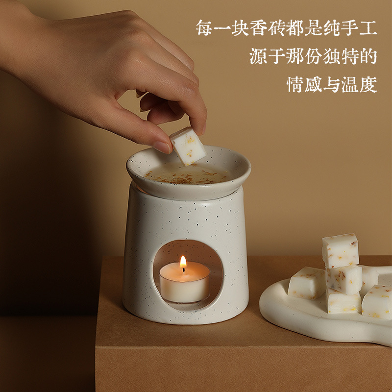 Soybean Aromatherapy Candle Essential Oil Ceramic Aromatherapy Burner Wax Block Home Bedroom Long-Lasting Decoration High-End Gift Box Wholesale - Image 4