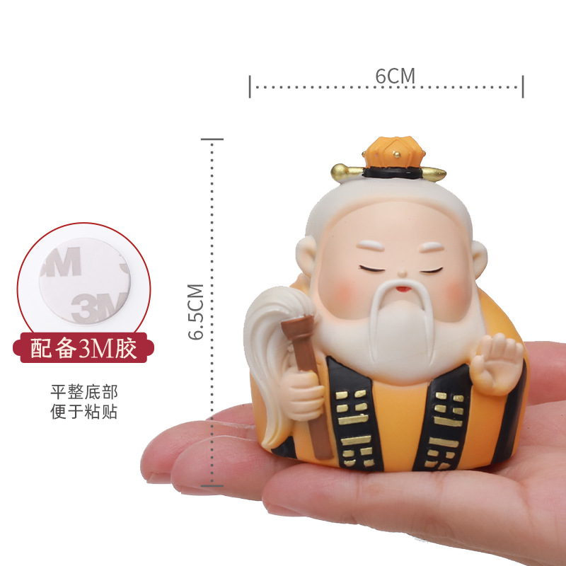 Chinese-Style Three-Clear Gods Resin Ornaments Creative Office Desk Decoration Small Ornaments Travel Cultural and Creative Souvenirs Gifts - Image 4