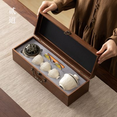 Guochao Forbidden City Cultural and Creative Embossed Tea Set Gift Set for Clients and Elders, Practical Business Corporate Gift