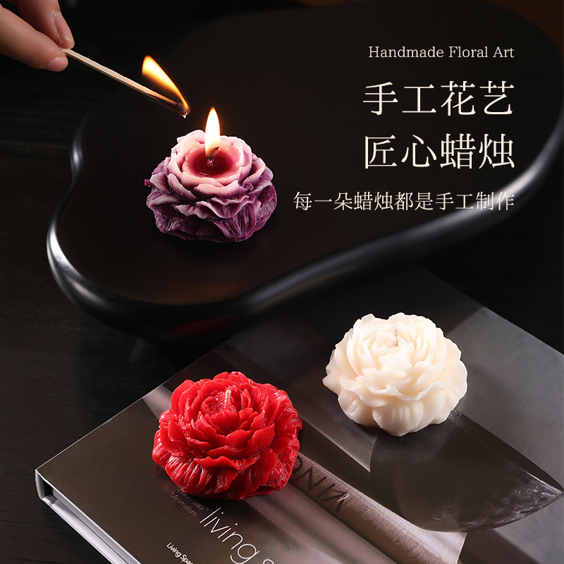 Yafeng Camellia Scented Candle Creative Gift Set Souvenir Atmosphere Ornament Fireless Aromatherapy Essential Oil Crystal - Image 3