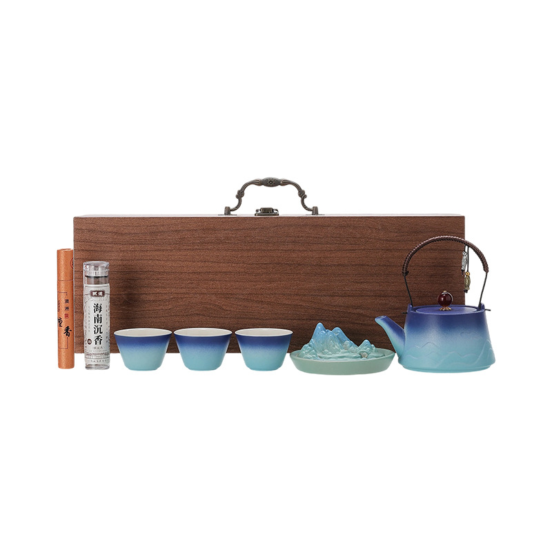 Guochao Forbidden City Cultural and Creative Tea Set Gift Set, Practical Corporate Business Gift for Clients, Can Be Printed with Logo - Image 5