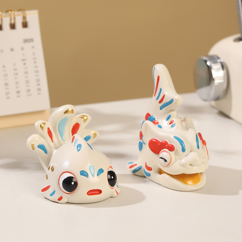 Quanzhou Cultural and Creative Water Dropping Beast Resin Ornament Desktop Decoration Small Figurine Southern Fujian Crafts Dragon Boat Festival Intangible Cultural Heritage Gift - Image 3