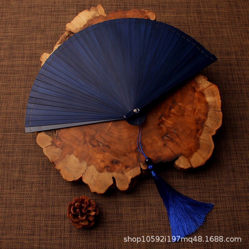 All-Bamboo Folding Fan Chinese Style Retro Classical Summer Compact Portable Ancient Style Hanfu Cheongsam Special Dance Fan - Image 3